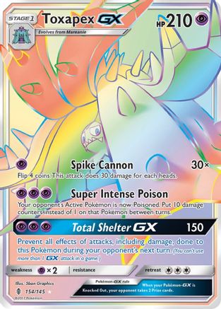 Toxapex GX (Secret) - 154/145 [SM - Guardians Rising] Holofoil