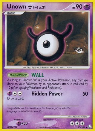 Unown (W) - 80/106 [Legends Awakened] Reverse Holofoil