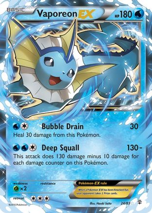 Vaporeon EX - 24/83 [Generations] Holofoil