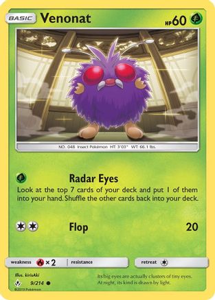 Venonat (9) - 9/214 [SM - Unbroken Bonds]