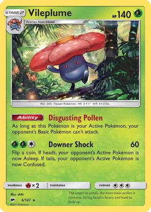 Vileplume - 6/147 [SM - Burning Shadows] Reverse Holofoil