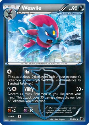 Weavile (Team Plasma) - 66/106 [Plasma Freeze]