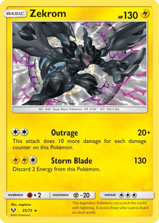 Zekrom - 35/73 [Shining Legends] Holofoil