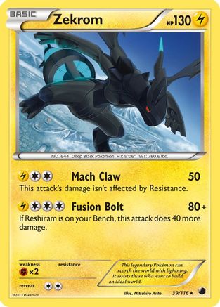 Zekrom - 39/106 [Plasma Freeze] Reverse Holofoil