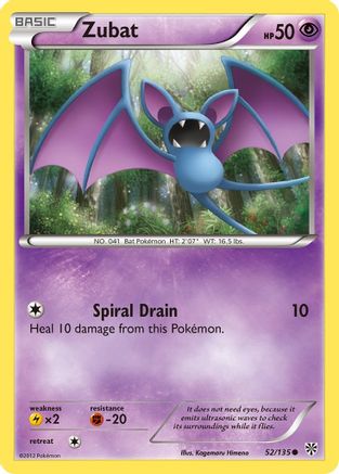 Zubat (52) - 52/108 [Plasma Storm] Reverse Holofoil